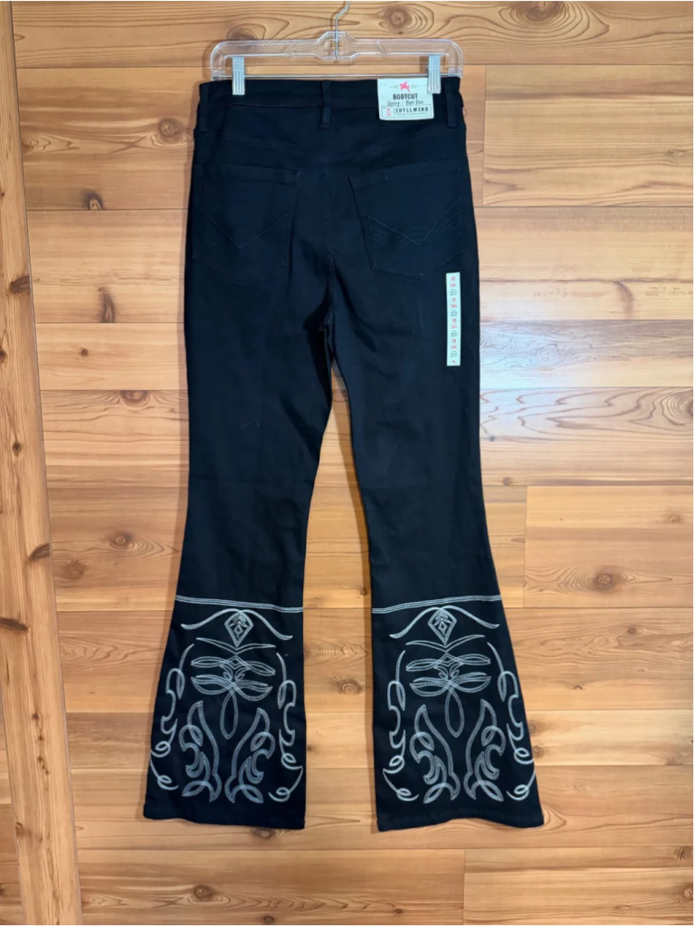 IDYLLWIND WOMEN'S SADDLE DRIVE HIGH RISE BLACK BOOTCUT JEANS SIZE 10 34L